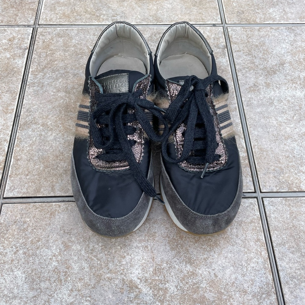 Brunello Cucinelli fabric and suede leather sneakers - Picture 2 of 16